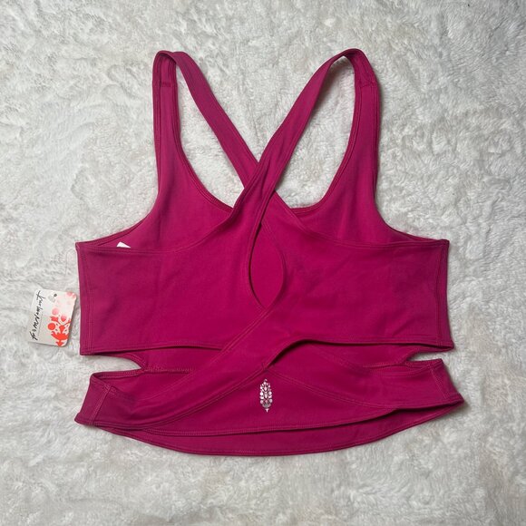 FP Movement Dragonfruit Pink Crisscross Sports Bra Cutout Back Women’s M‎ NWT - Picture 6 of 6